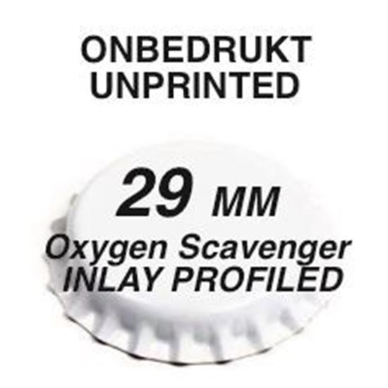 29 MM Oxygen Scavenger Profiled inlay Crown cap unprinted